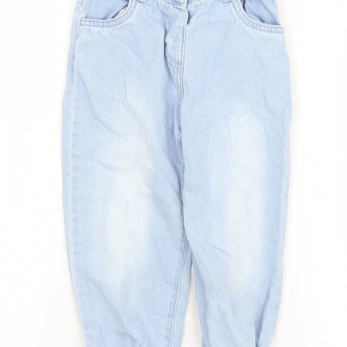 Dunnes Stores Girls Blue  Cotton Boyfriend Jeans Size 3-4 Years  Regular Button