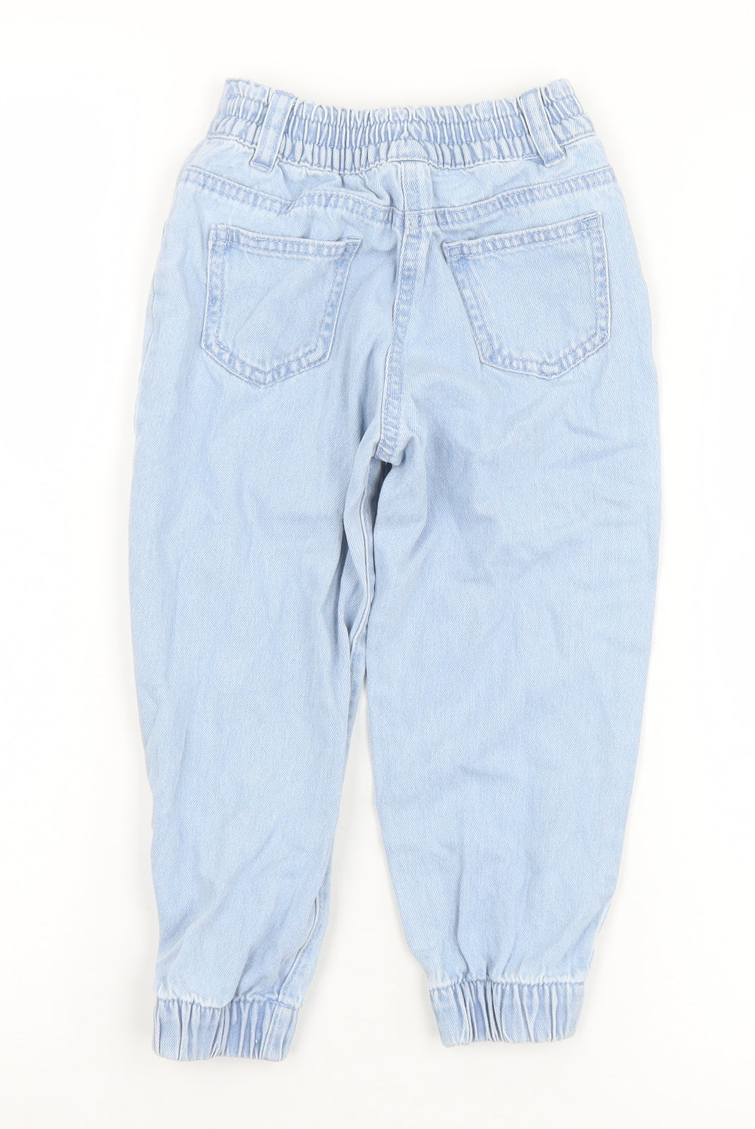Dunnes Stores Girls Blue  Cotton Boyfriend Jeans Size 3-4 Years  Regular Button