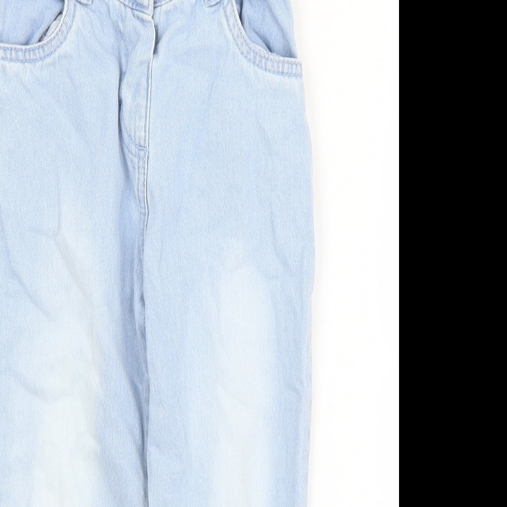 Dunnes Stores Girls Blue  Cotton Boyfriend Jeans Size 3-4 Years  Regular Button