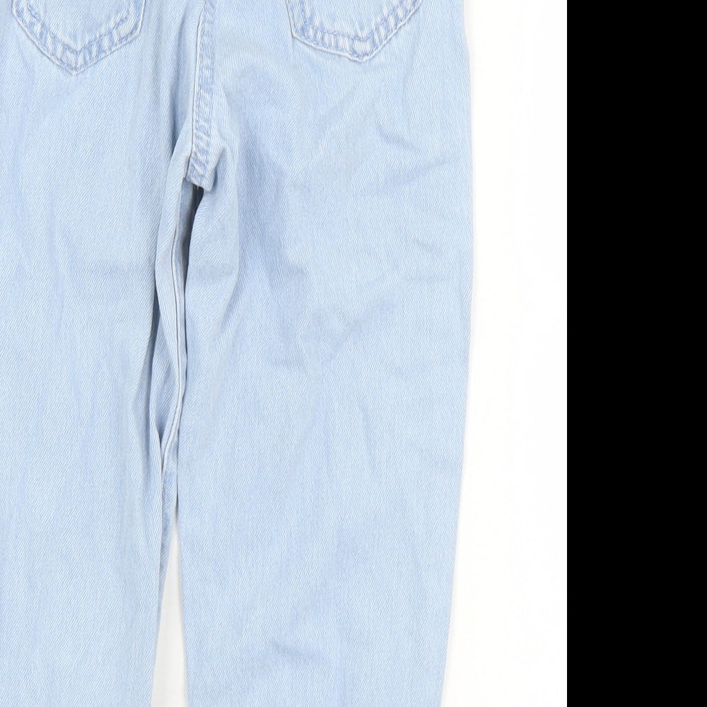 Dunnes Stores Girls Blue  Cotton Boyfriend Jeans Size 3-4 Years  Regular Button