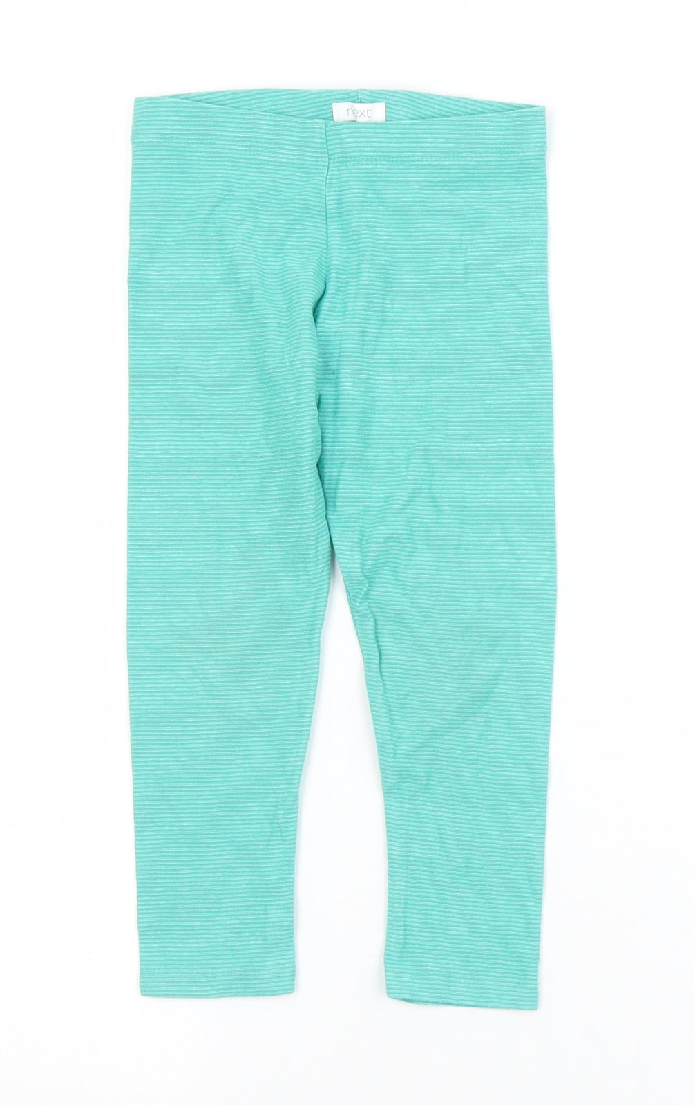 NEXT Girls Green  Cotton Pedal Pusher Trousers Size 3-4 Years  Regular