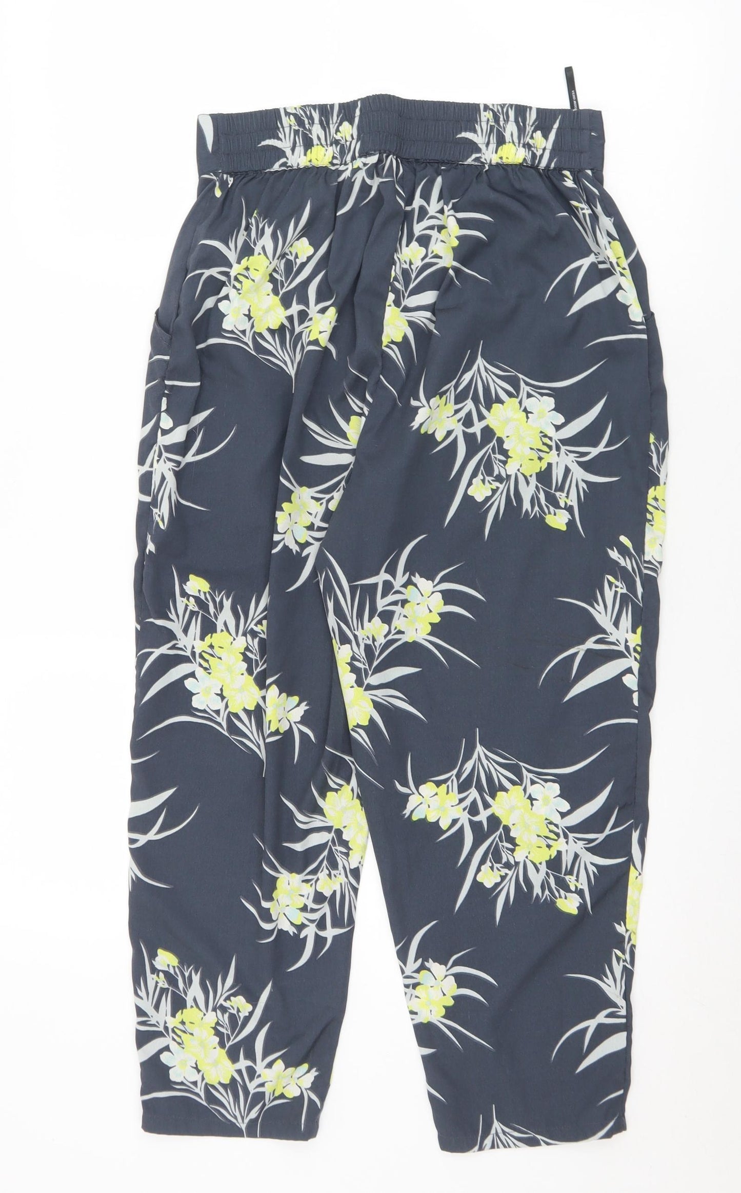 VERO MODA Womens Multicoloured Floral Polyester Harem Trousers Size S L22 in Regular