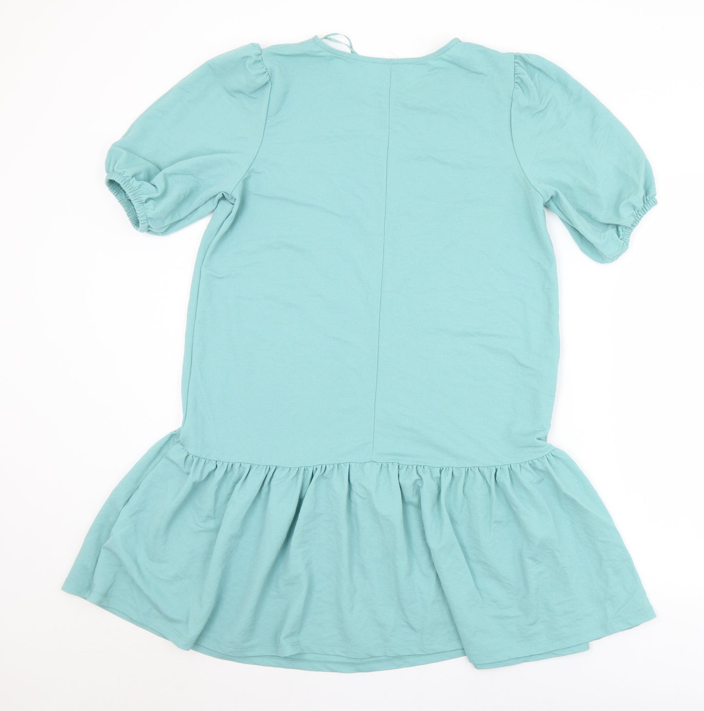 Primark Womens Green  Viscose T-Shirt Dress  Size 8  Round Neck