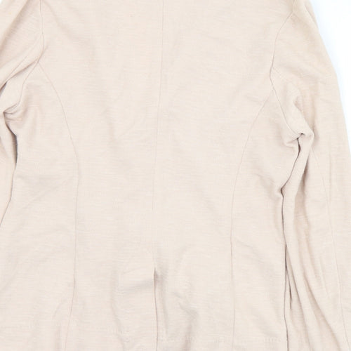 New Look Womens Pink Collared  Cotton Cardigan Jumper Size 10