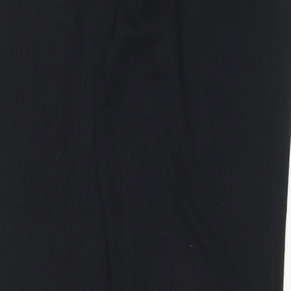 Preworn Womens Black  Acrylic Jogger Leggings Size 14 L28 in