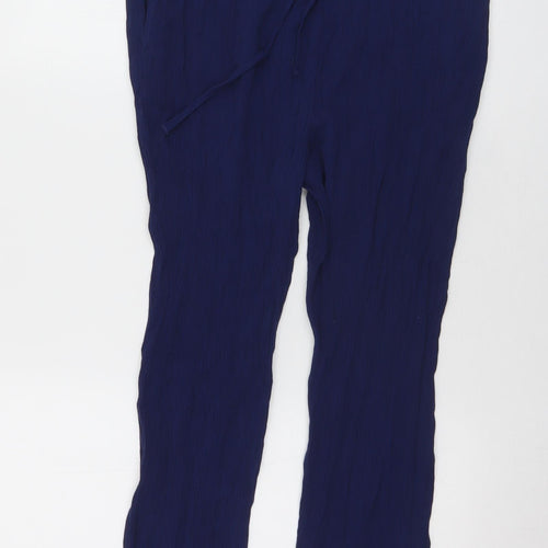 Damart Womens Blue  Viscose Harem Trousers Size 20 L24 in Regular Drawstring