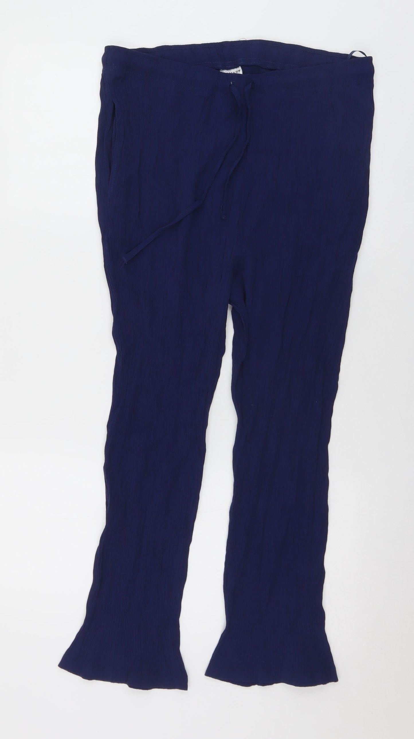 Damart Womens Blue  Viscose Harem Trousers Size 20 L24 in Regular Drawstring
