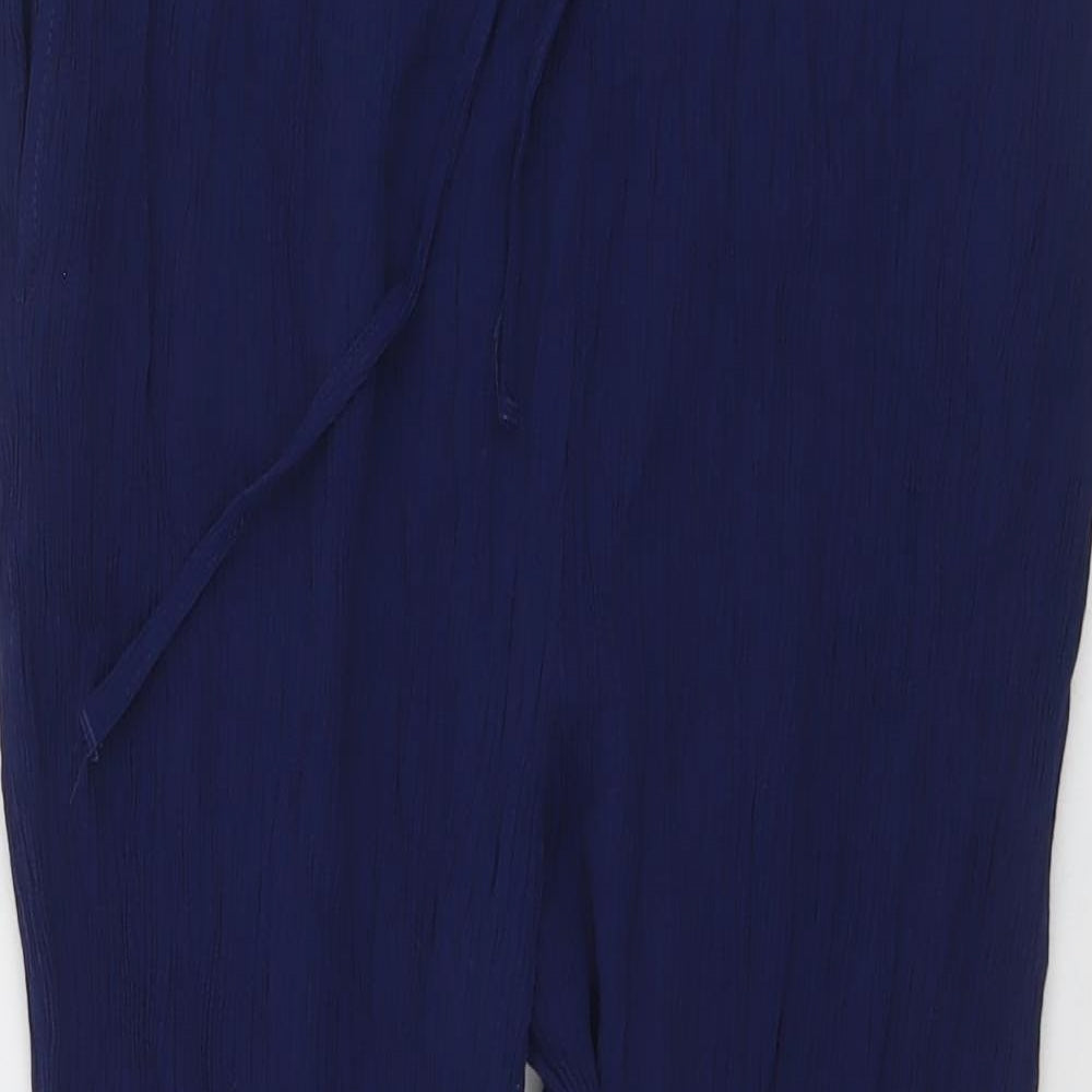 Damart Womens Blue  Viscose Harem Trousers Size 20 L24 in Regular Drawstring