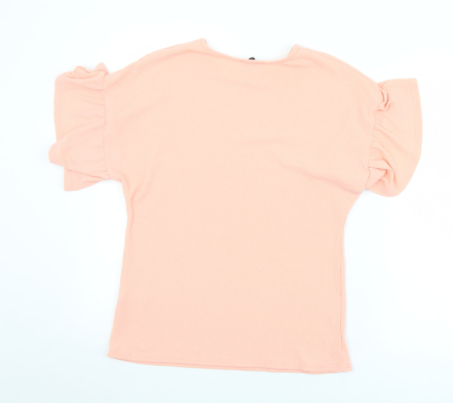 Papaya Womens Pink Round Neck  Polyester Pullover Jumper Size 10