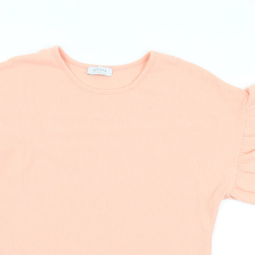 Papaya Womens Pink Round Neck  Polyester Pullover Jumper Size 10