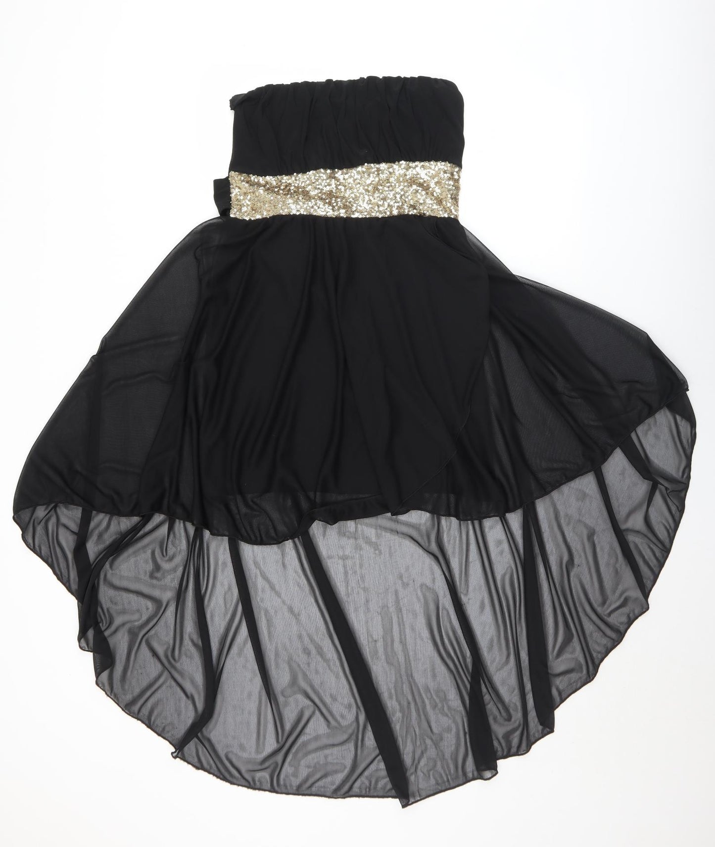 Fashion Culprit Womens Black  Polyester Fit & Flare  Size 12  Off the Shoulder