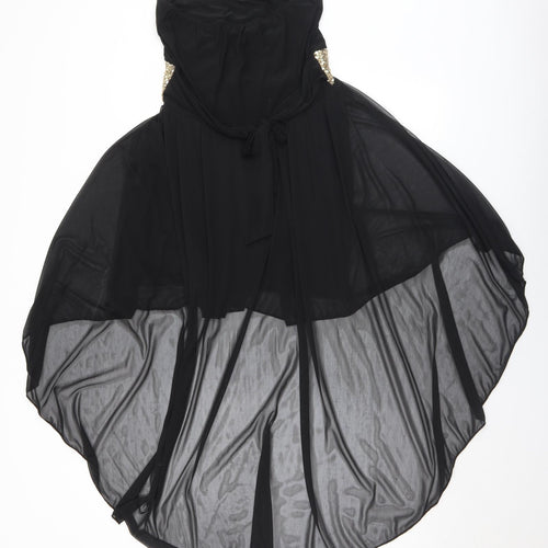 Fashion Culprit Womens Black  Polyester Fit & Flare  Size 12  Off the Shoulder