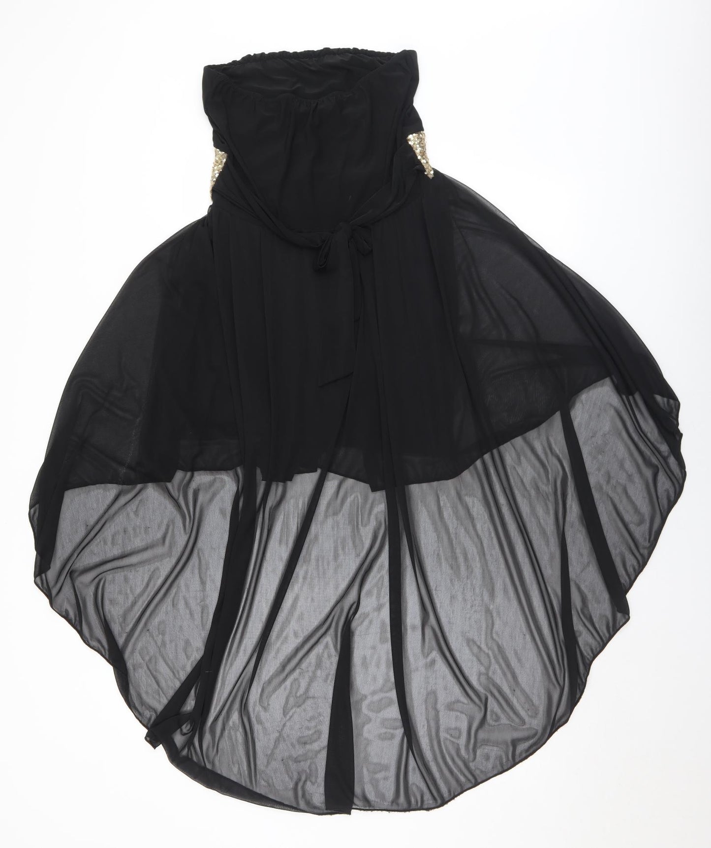 Fashion Culprit Womens Black  Polyester Fit & Flare  Size 12  Off the Shoulder