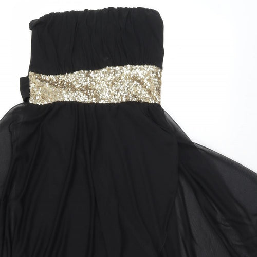 Fashion Culprit Womens Black  Polyester Fit & Flare  Size 12  Off the Shoulder