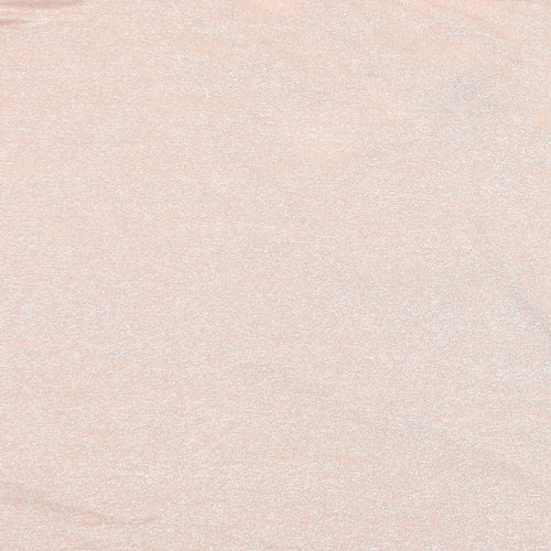 New Look Womens Pink  Viscose Basic Blouse Size L V-Neck
