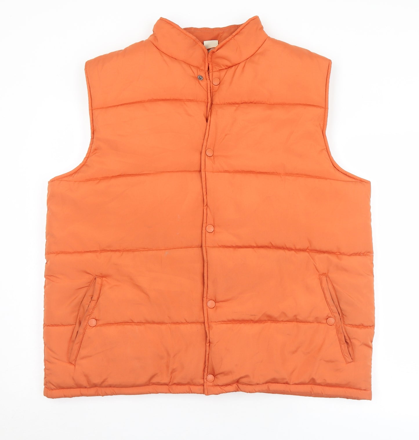Cotton Traders Mens Orange   Gilet Coat Size L  Zip