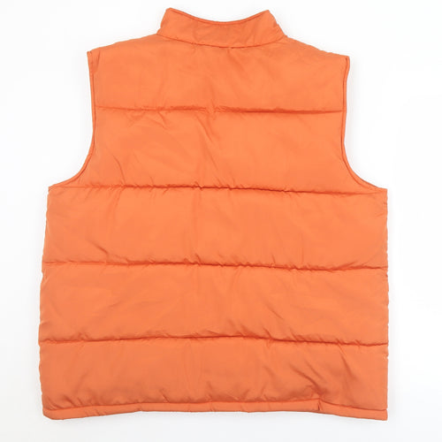 Cotton Traders Mens Orange   Gilet Coat Size L  Zip