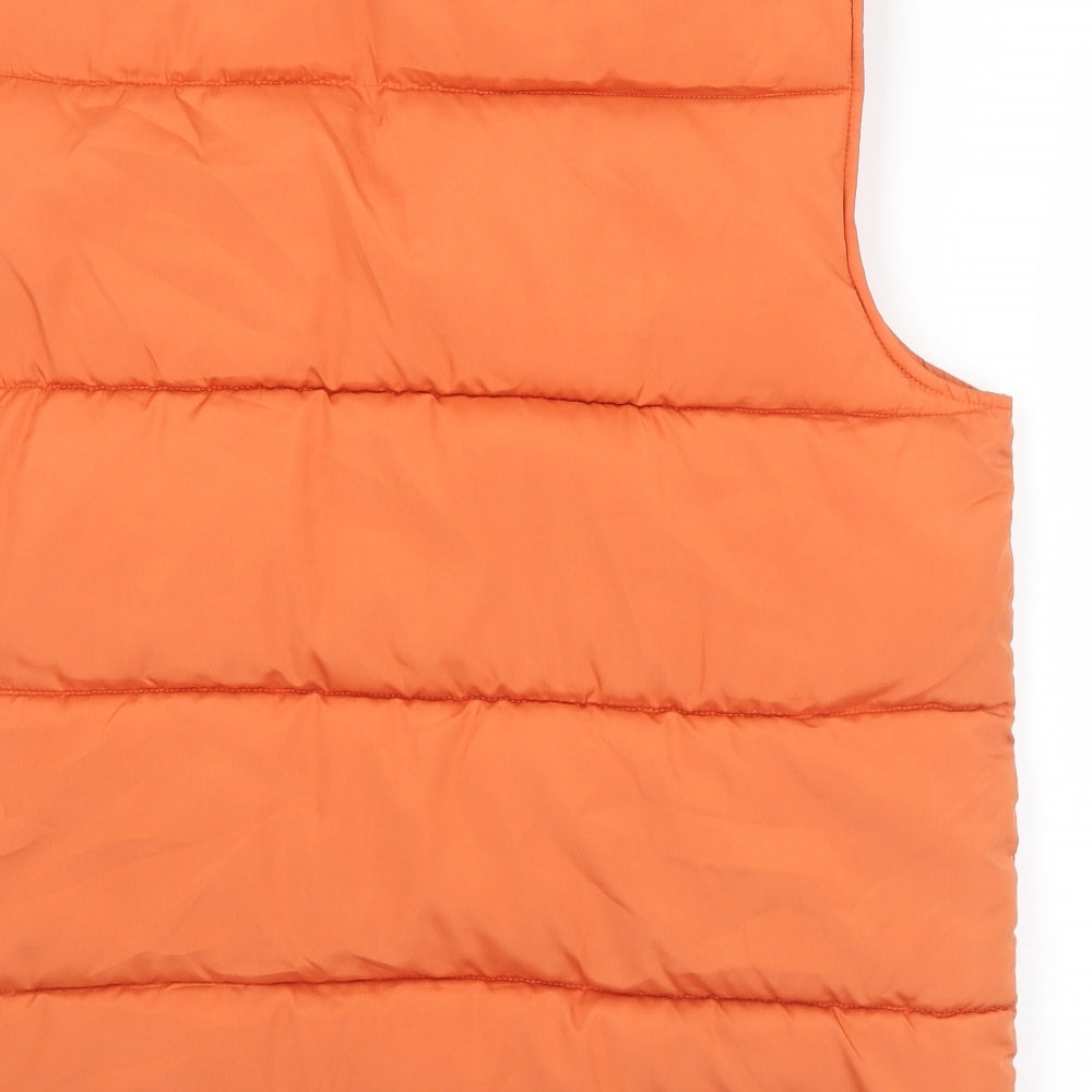 Cotton Traders Mens Orange   Gilet Coat Size L  Zip