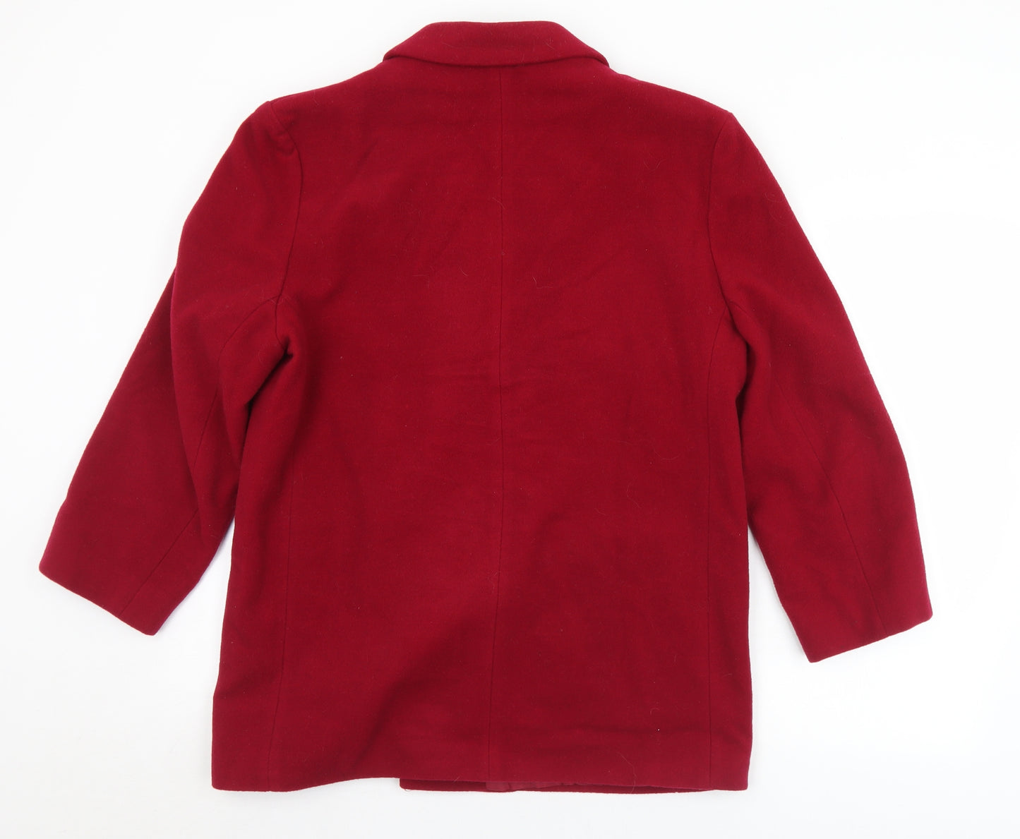 Preworn Womens Red   Pea Coat Coat Size S  Button