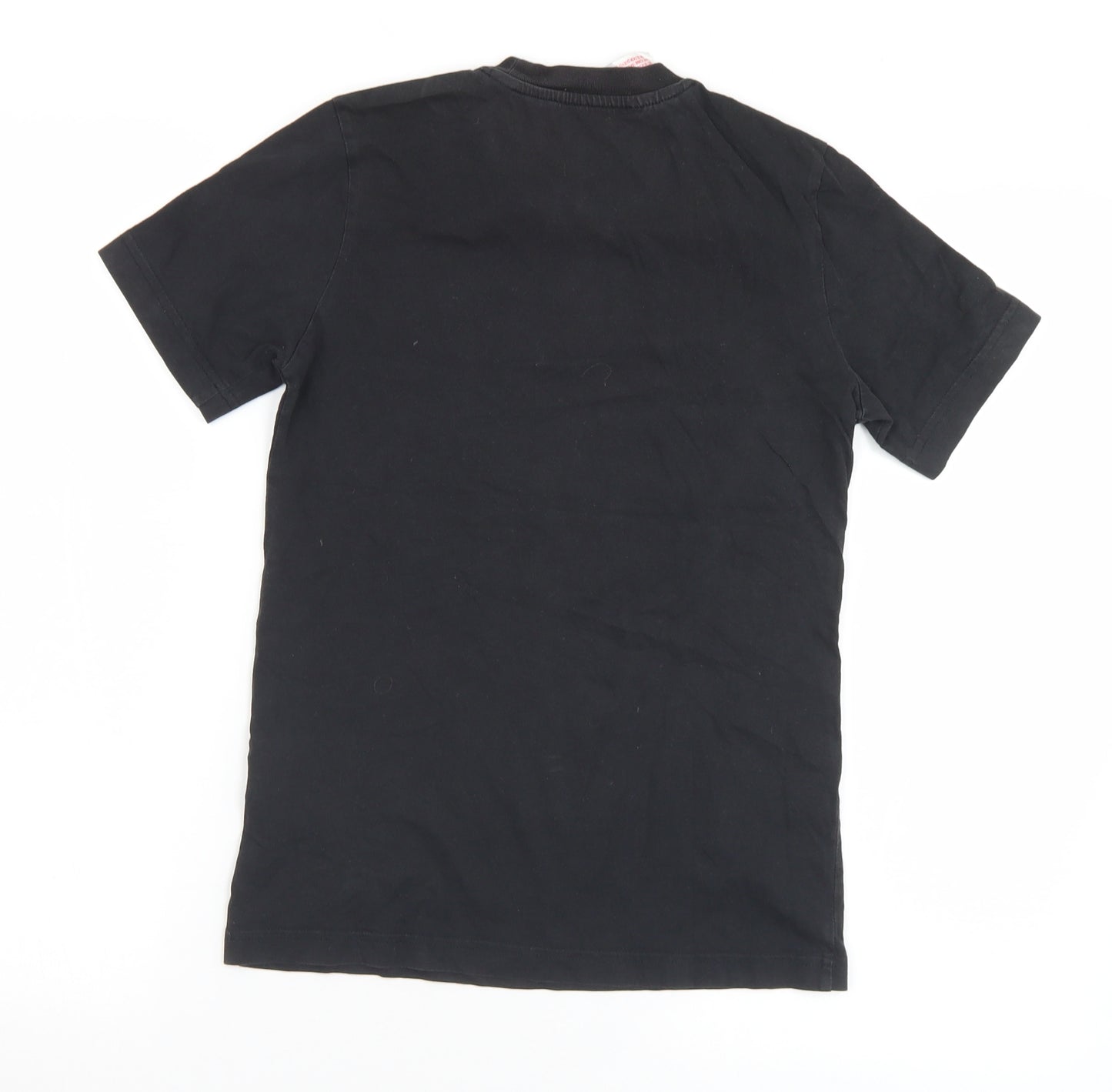 adidas Boys Black  Cotton Basic T-Shirt Size 11-12 Years Crew Neck  - Adidas