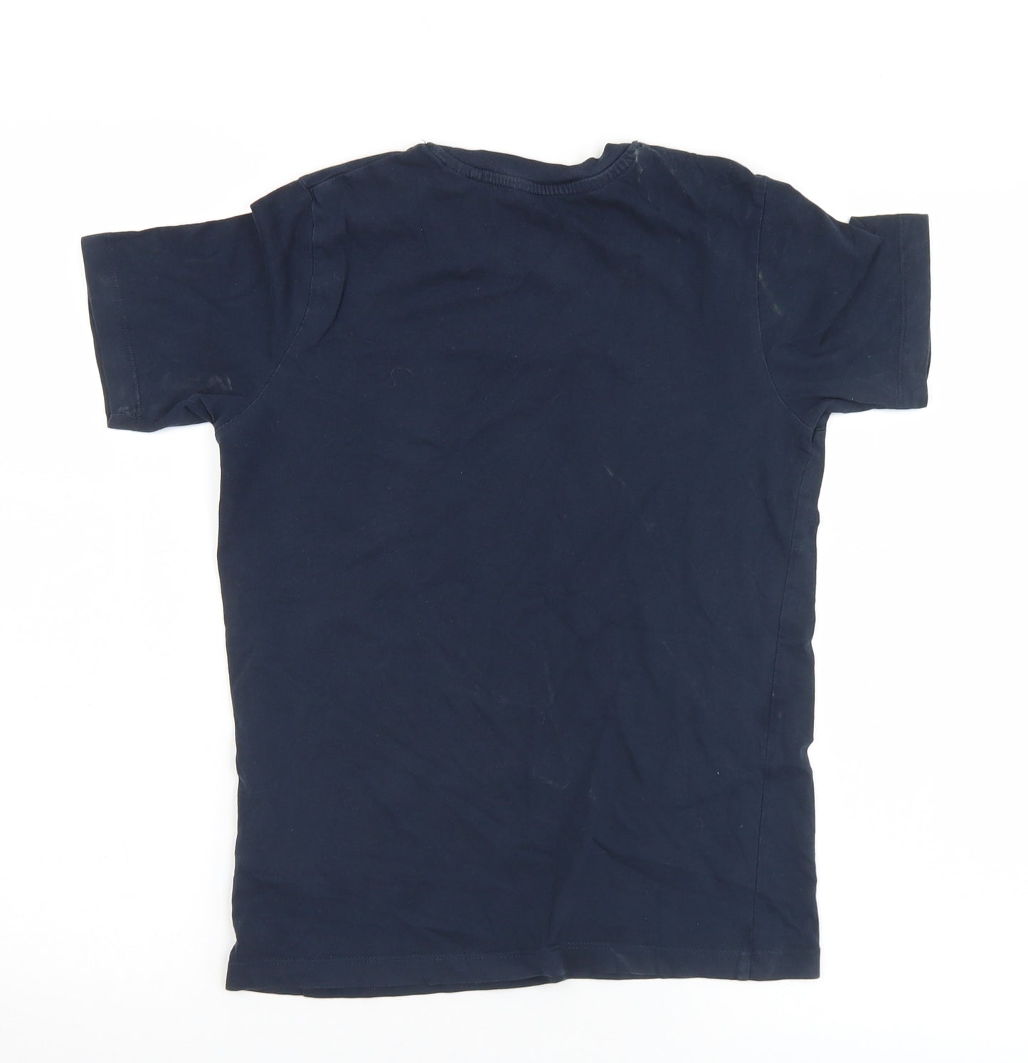 JACK & JONES Boys Black  Cotton Basic T-Shirt Size 12 Years Crew Neck