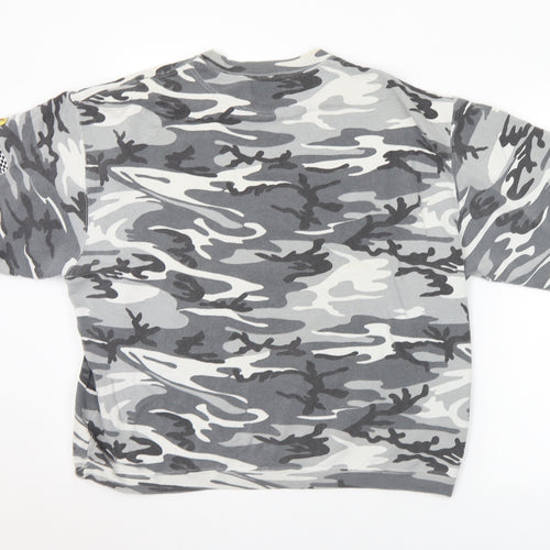 Energie Womens Grey Camouflage Cotton Pullover Sweatshirt Size L   - Print