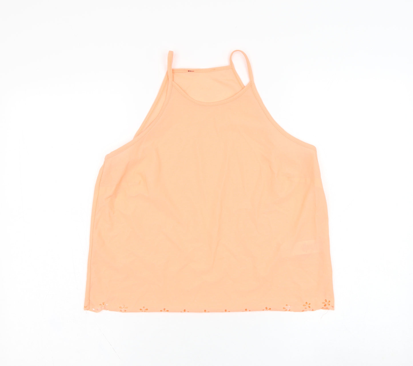 Atmosphere Womens Pink  Polyester Basic Tank Size 14 Round Neck - Flower hem