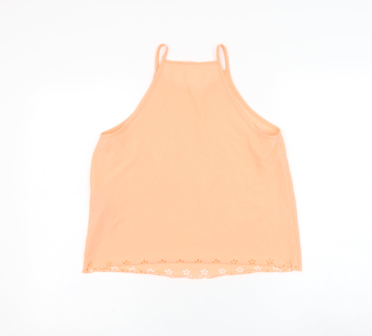 Atmosphere Womens Pink  Polyester Basic Tank Size 14 Round Neck - Flower hem