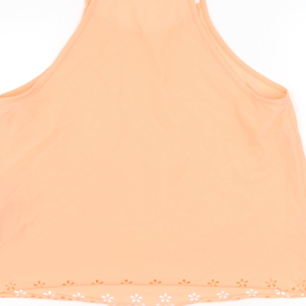Atmosphere Womens Pink  Polyester Basic Tank Size 14 Round Neck - Flower hem