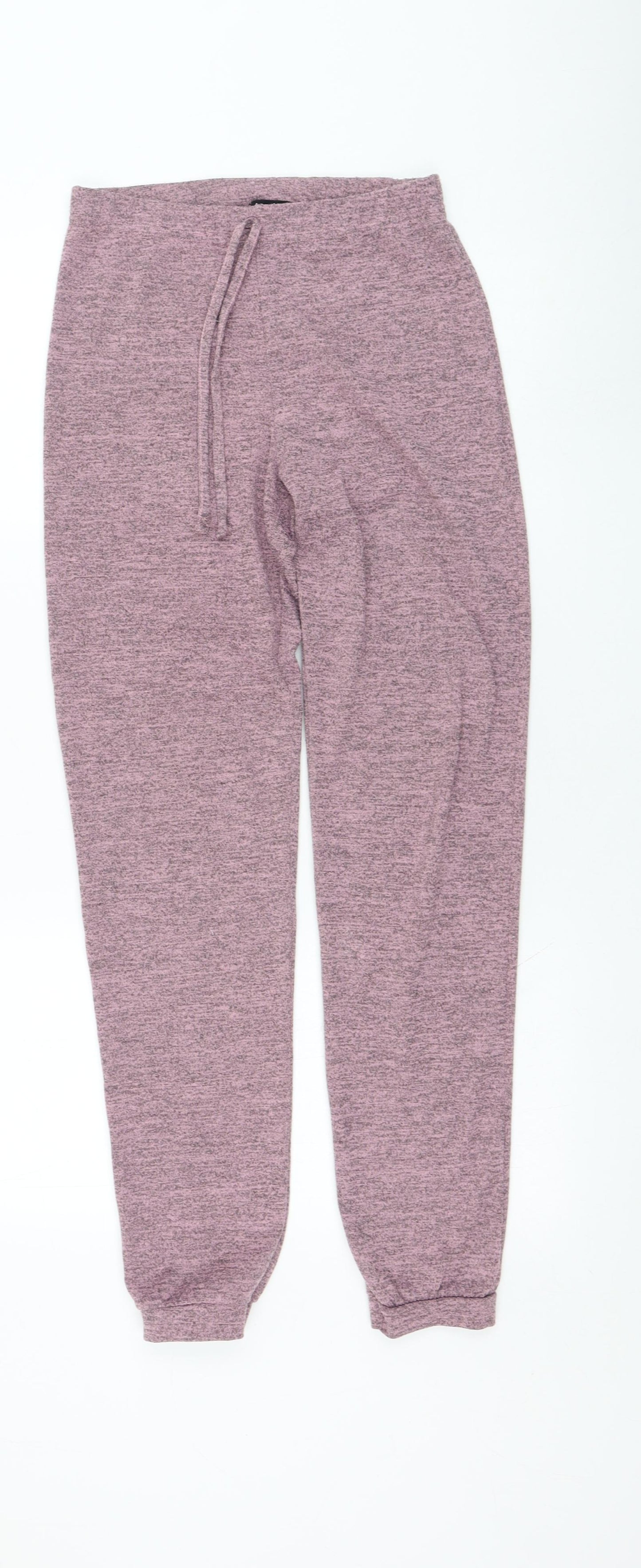 Boohoo Womens Pink  Polyester Jogger Trousers Size 8 L29 in Regular