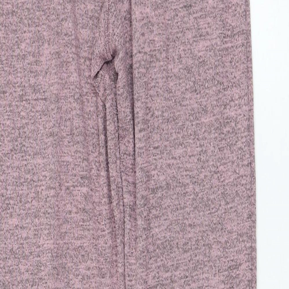 Boohoo Womens Pink  Polyester Jogger Trousers Size 8 L29 in Regular