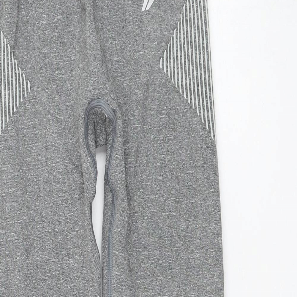 Pure Fitness Womens Grey  Polyester Compression Leggings Size S L25 in Regular Pullover