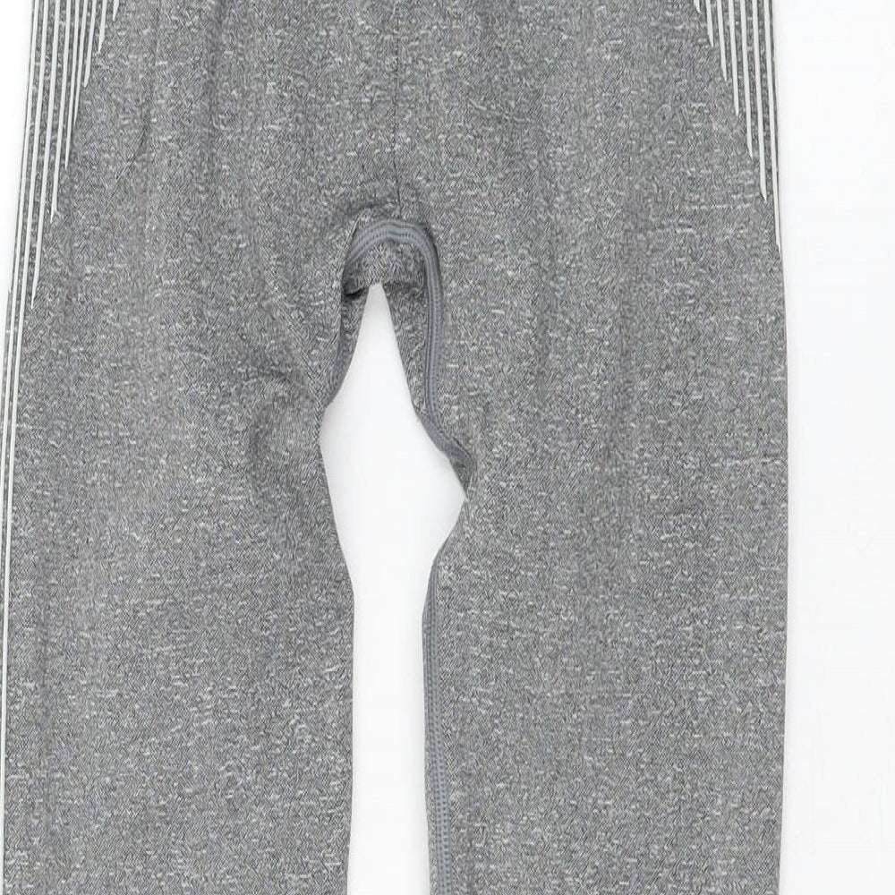 Pure Fitness Womens Grey  Polyester Compression Leggings Size S L25 in Regular Pullover