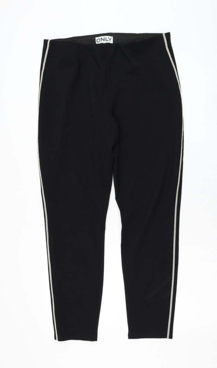 Only Womens Black  Viscose Jogger Leggings Size 32 in L27 in