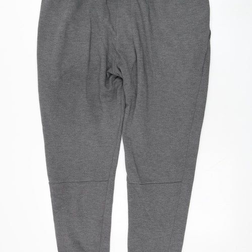 Nike Mens Grey  Polyester Jogger Trousers Size XL L28 in Regular