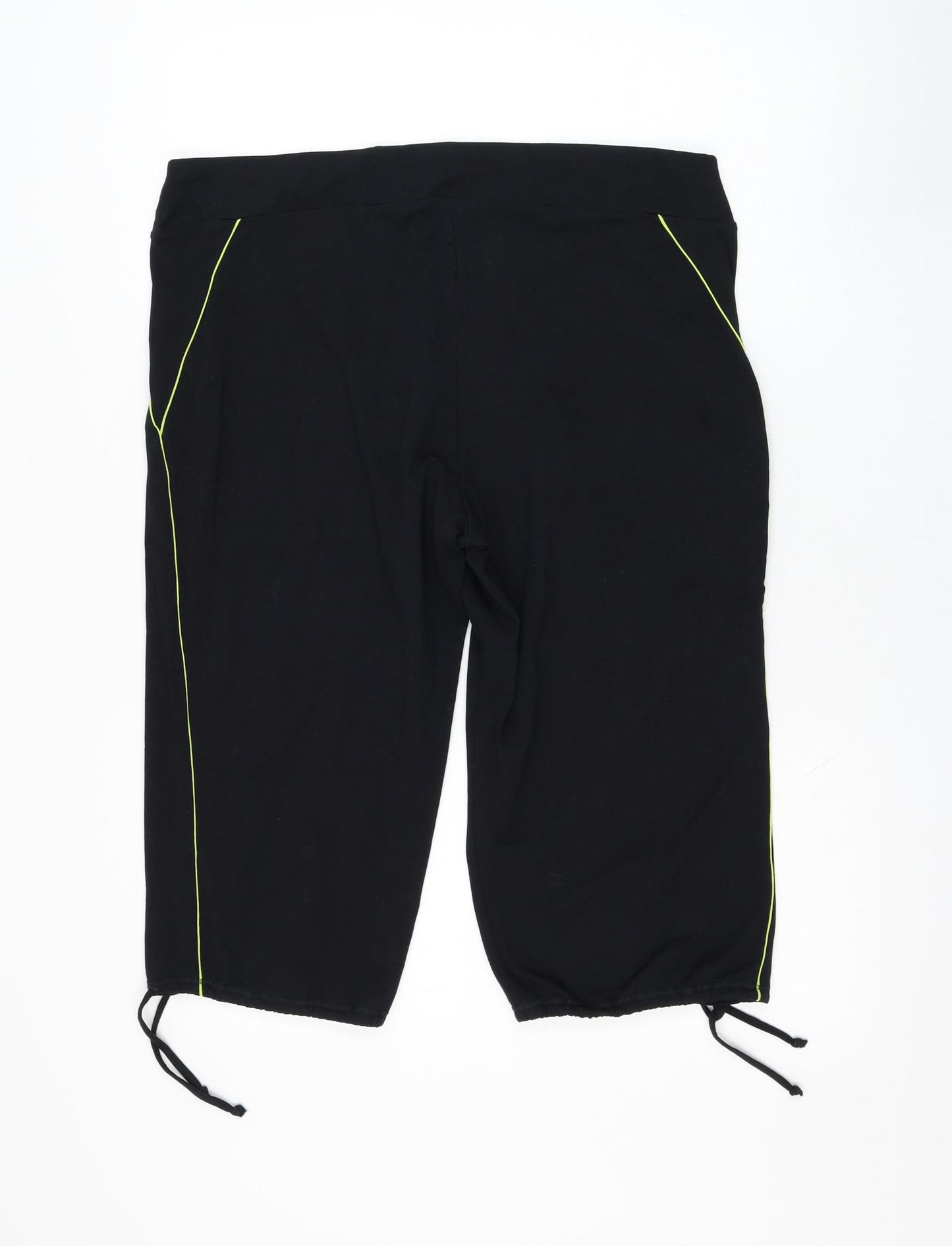 Marks and Spencer Womens Black  Cotton Jogger Leggings Size 20 L17 in Regular Pullover