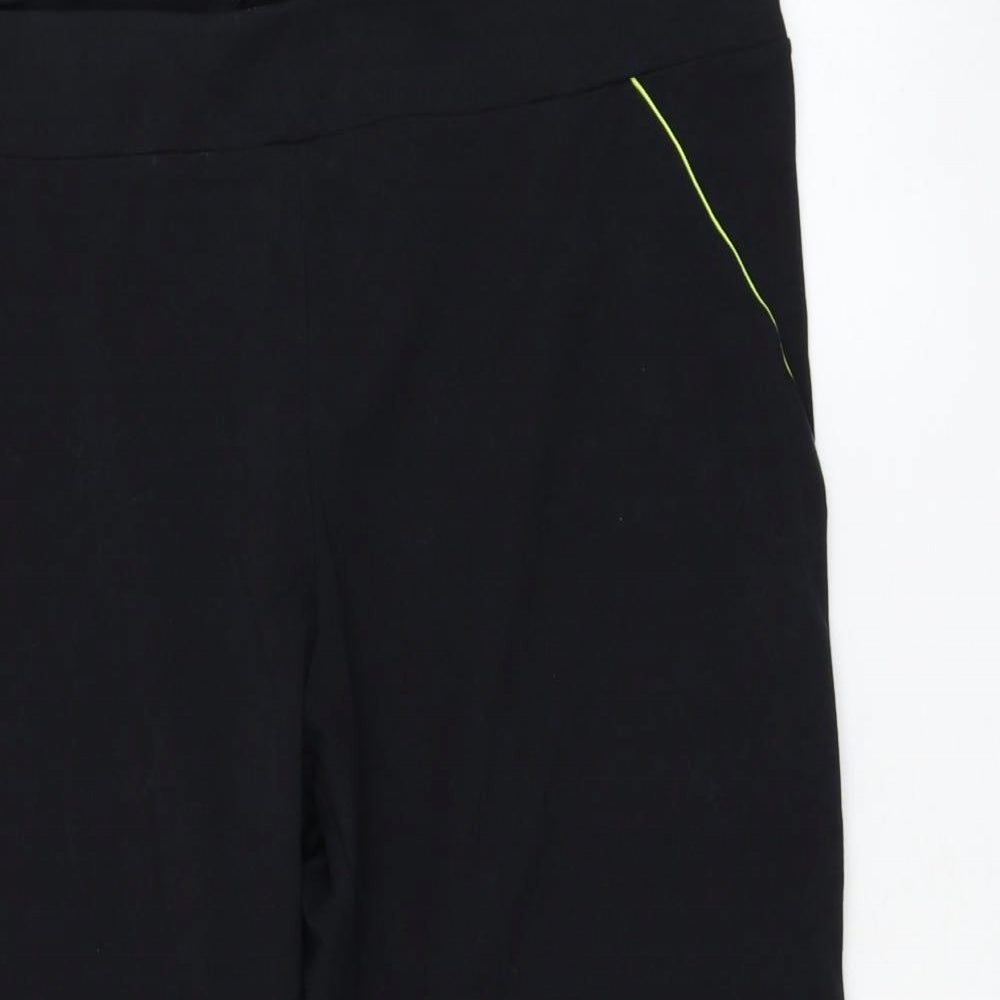Marks and Spencer Womens Black  Cotton Jogger Leggings Size 20 L17 in Regular Pullover