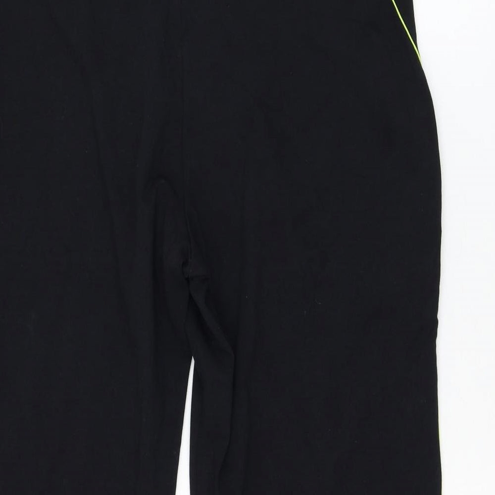 Marks and Spencer Womens Black  Cotton Jogger Leggings Size 20 L17 in Regular Pullover