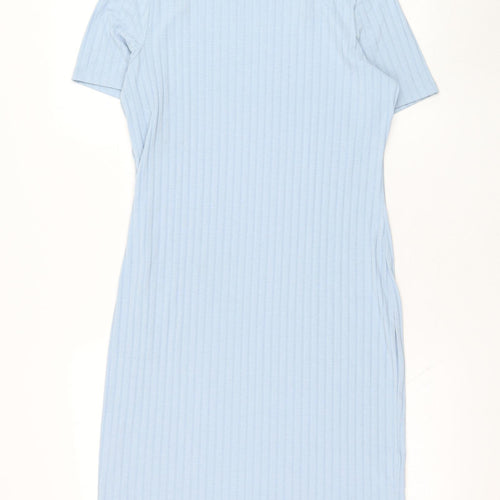 Primark Womens Blue  Polyester T-Shirt Dress  Size 16  Round Neck Pullover