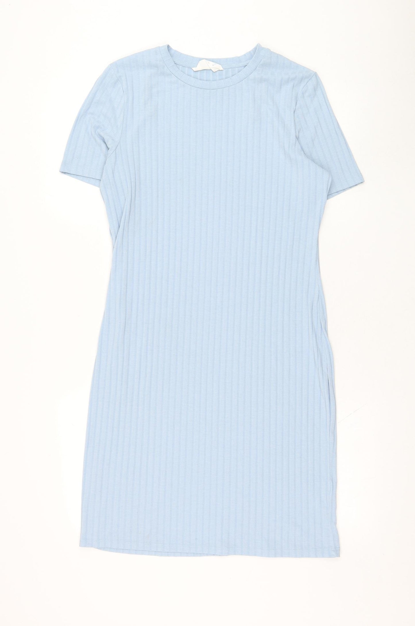 Primark Womens Blue  Polyester T-Shirt Dress  Size 16  Round Neck Pullover