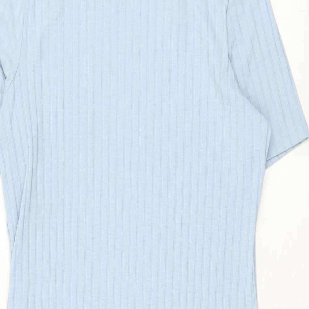 Primark Womens Blue  Polyester T-Shirt Dress  Size 16  Round Neck Pullover