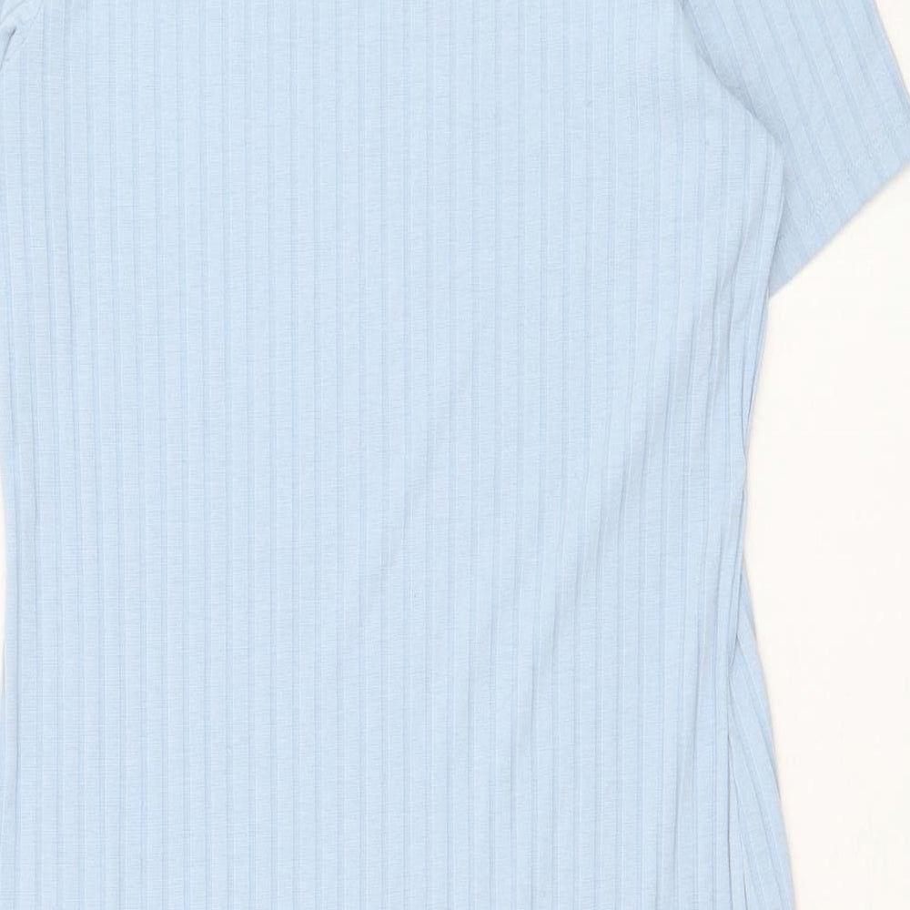 Primark Womens Blue  Polyester T-Shirt Dress  Size 16  Round Neck Pullover