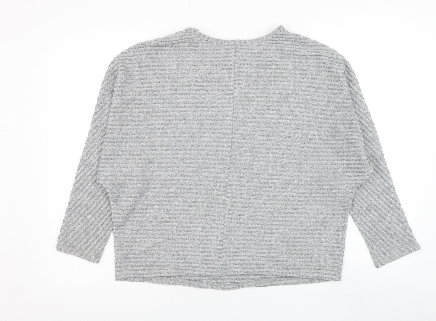Primark Womens Grey Round Neck  Polyester Pullover Jumper Size 10