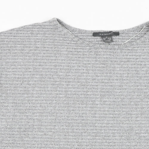 Primark Womens Grey Round Neck  Polyester Pullover Jumper Size 10