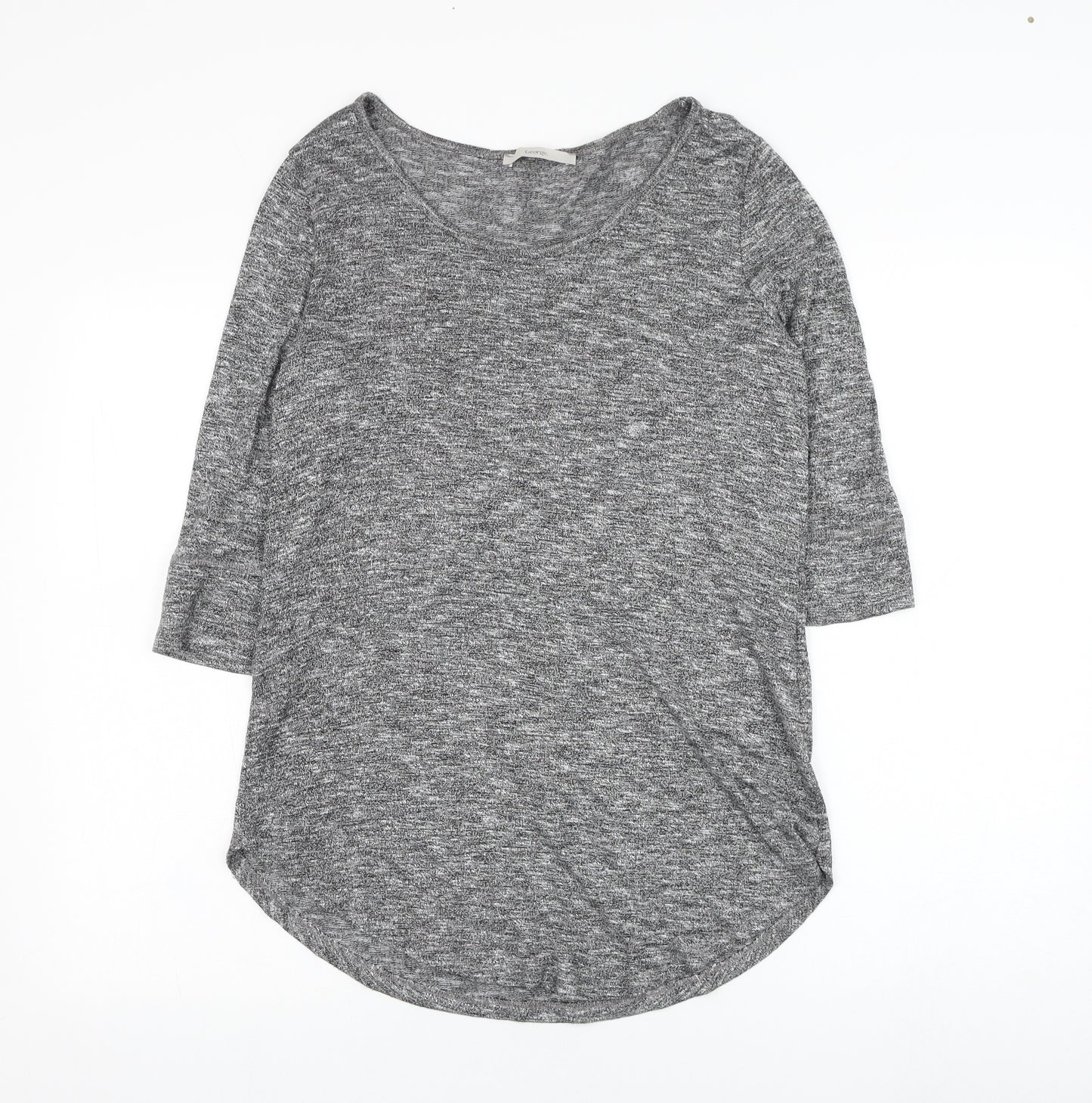 George Womens Grey Round Neck  Viscose Pullover Jumper Size 12