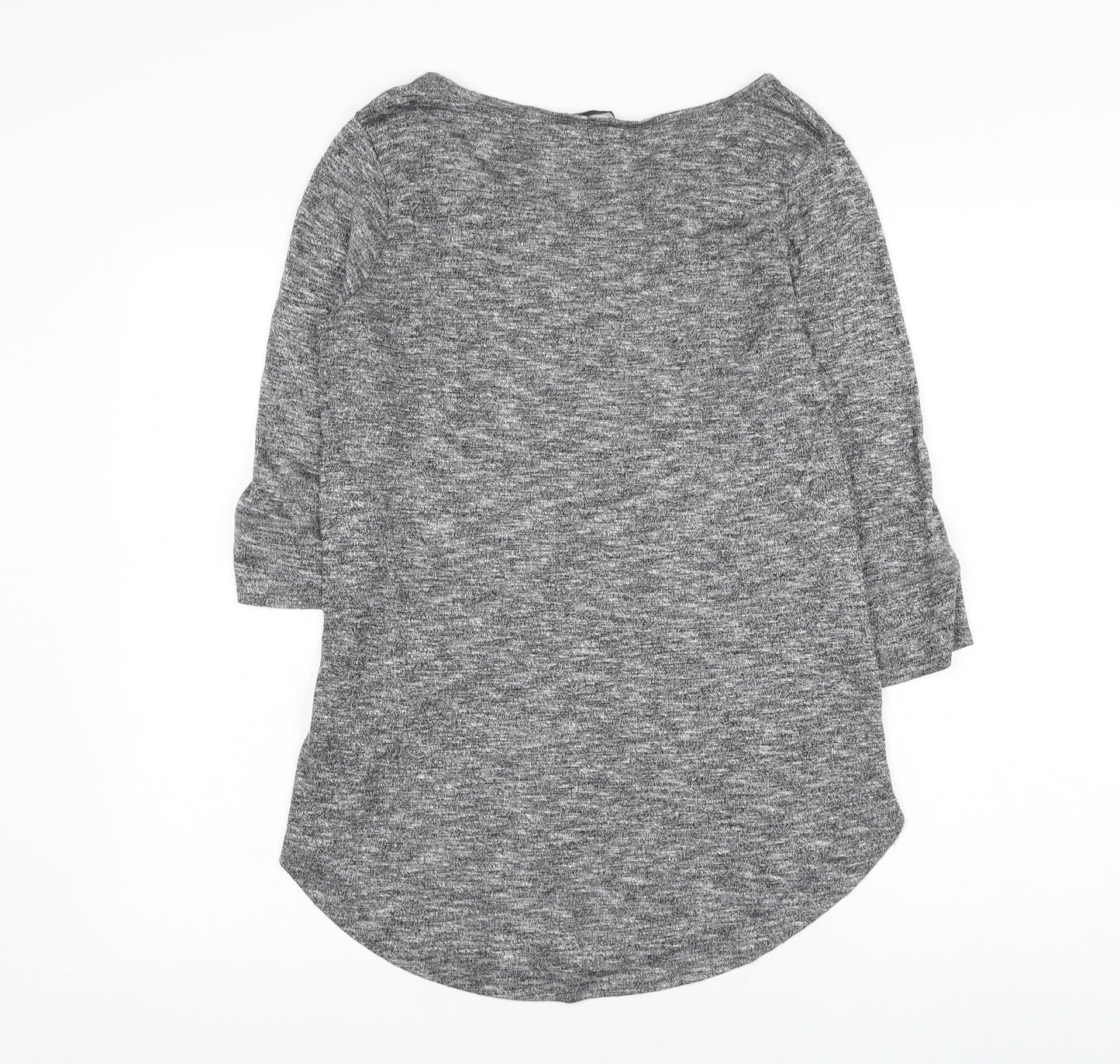 George Womens Grey Round Neck  Viscose Pullover Jumper Size 12