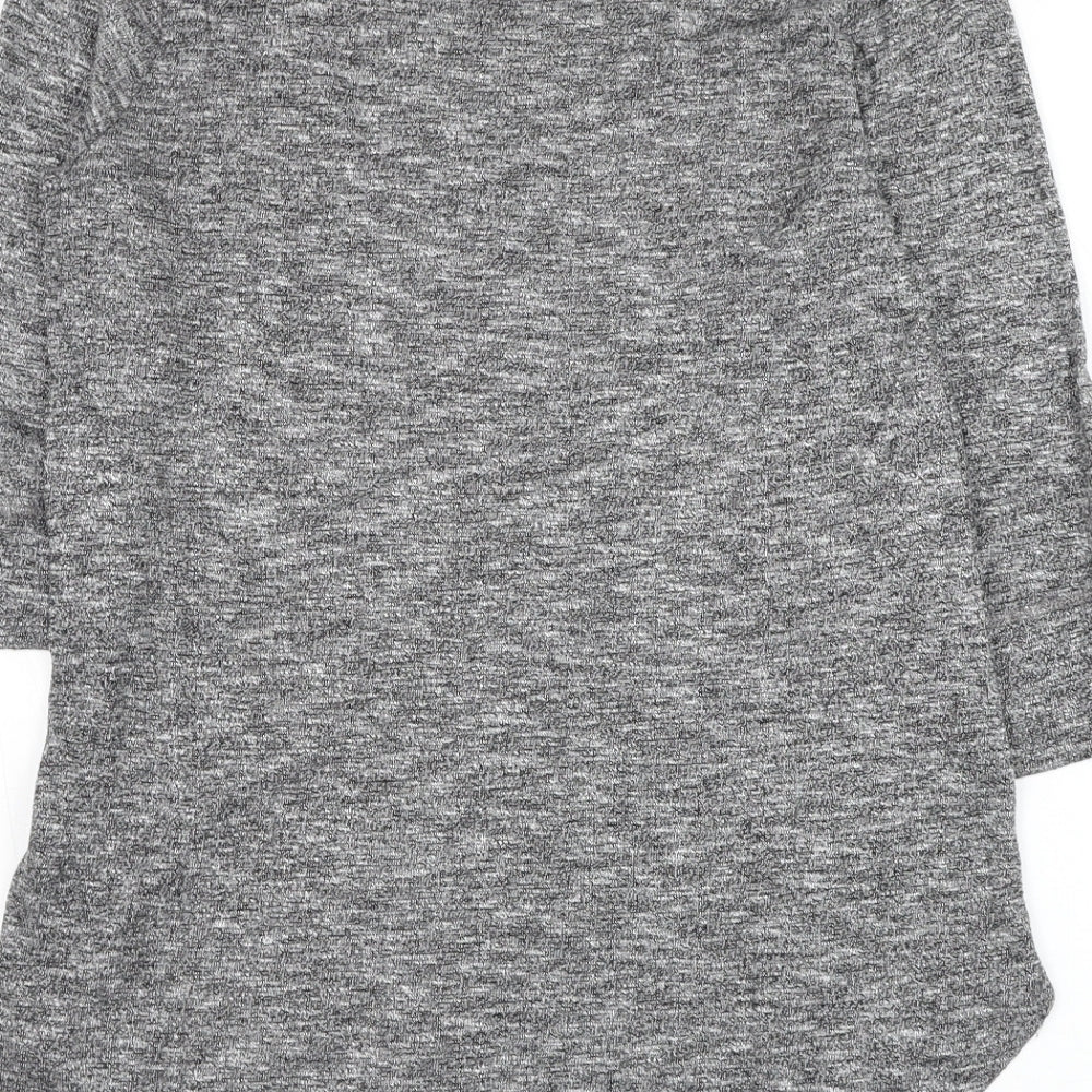 George Womens Grey Round Neck  Viscose Pullover Jumper Size 12
