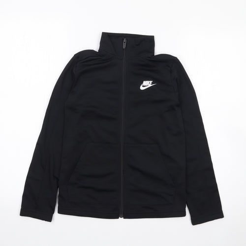 Nike Boys Black  Polyester Full Zip Hoodie Size 8-9 Years  Zip