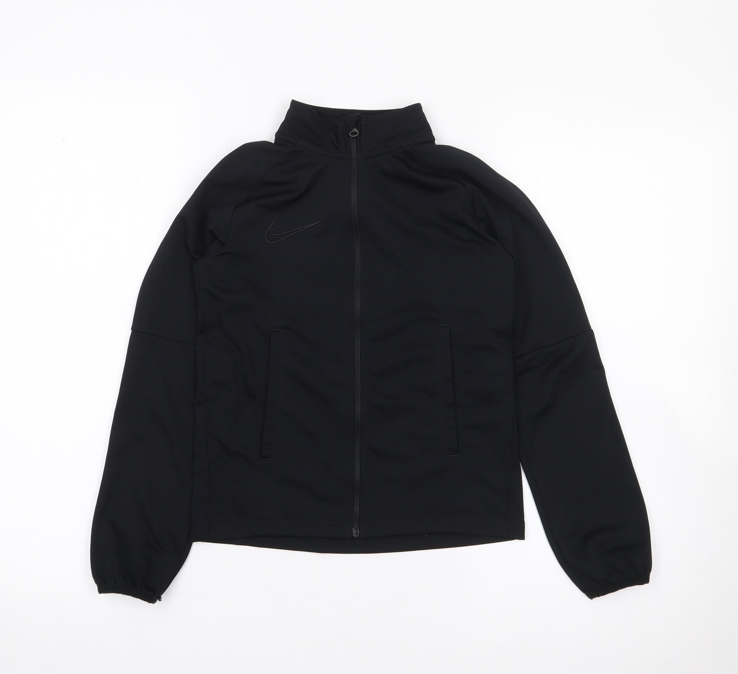 Nike Boys Black  Polyester Full Zip Hoodie Size 8-9 Years  Zip