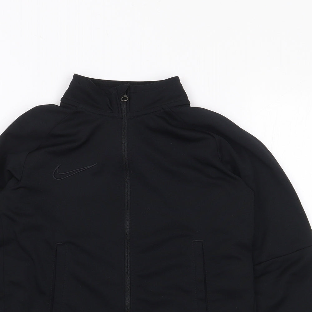 Nike Boys Black  Polyester Full Zip Hoodie Size 8-9 Years  Zip